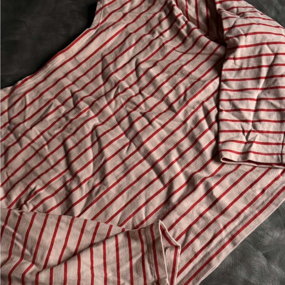 Lucky Brand Pink and Red Striped Top